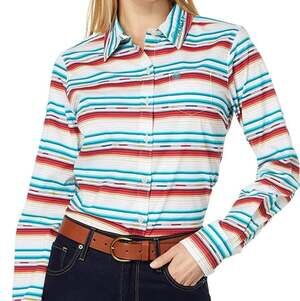 Ariat Women's Team Kirby Stretch Shirt in Rosa Serape Size Large